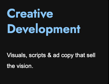 Creative Development